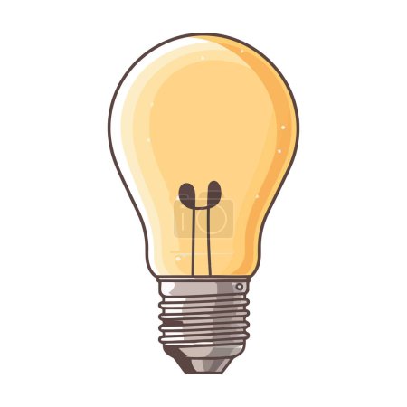 Téléchargez les illustrations : Conception vectorielle ampoule sur blanc - en licence libre de droit