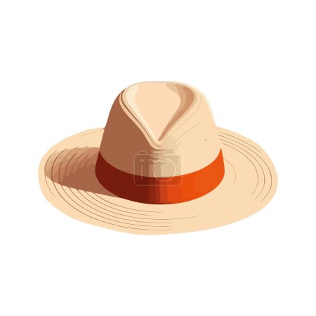 Illustration for Cute fedora design over white - Royalty Free Image