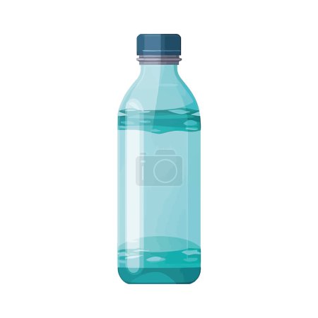 Illustration for Clean drinking water in glass container over white - Royalty Free Image