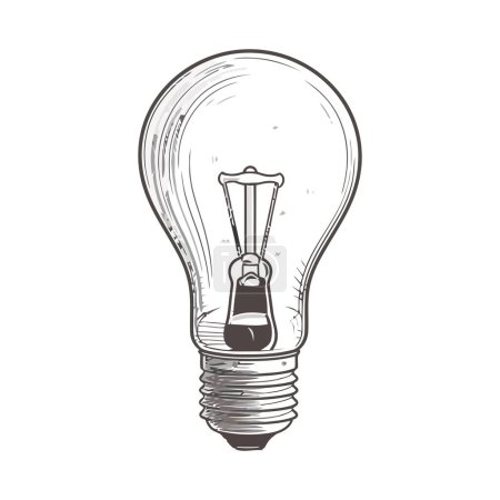 Illustration for Light bulb without color over white - Royalty Free Image