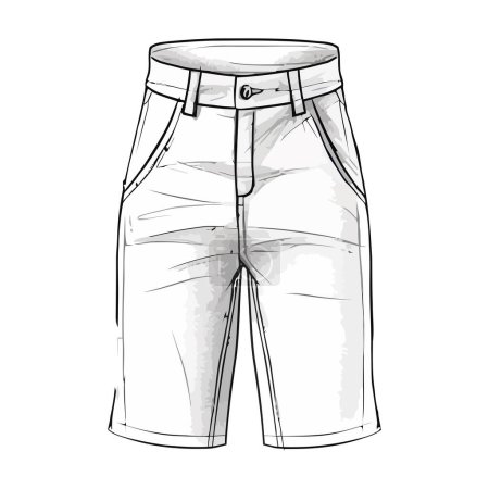 Ilustración de Pantalones de bolsillo vaqueros una moda moderna sobre blanco - Imagen libre de derechos