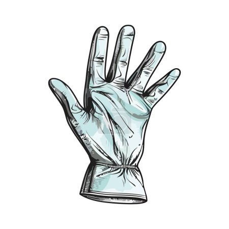 Illustration for Glove illustration vector over white - Royalty Free Image