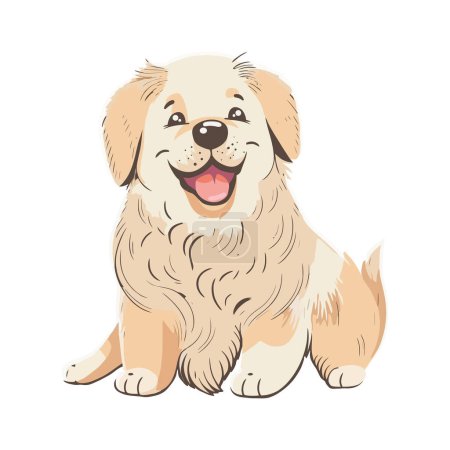 Téléchargez les illustrations : Mignon petit chien animal icône isolé - en licence libre de droit