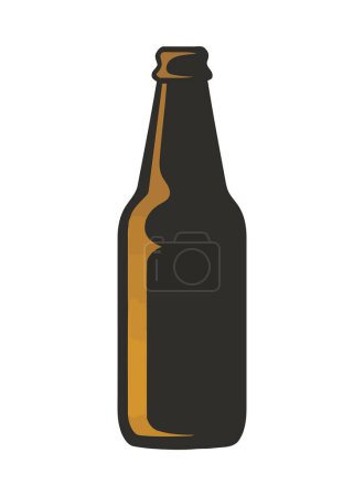 Illustration for Beer bottle icon for celebration icon isolated - Royalty Free Image
