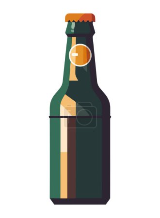 Téléchargez les illustrations : Mug de bière mousseuse symbolise la célébration et le rafraîchissement isolé - en licence libre de droit