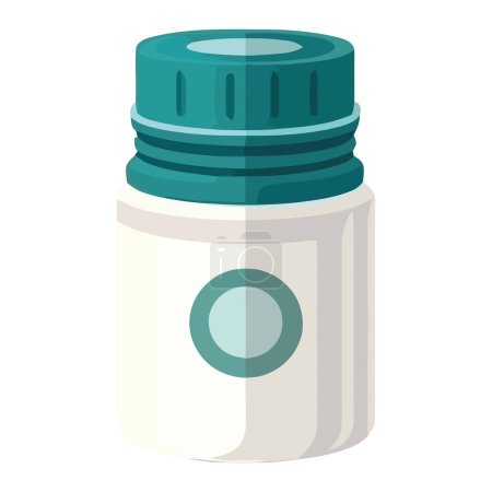 Illustration for Pill bottle icon design symbolizing healthcare industry isolated - Royalty Free Image