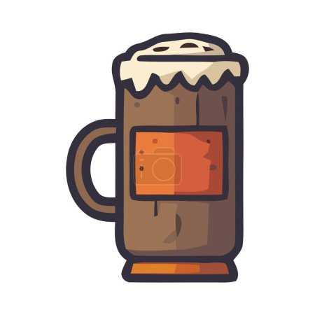 Illustration for Beer mug fresh drink icon isolated - Royalty Free Image