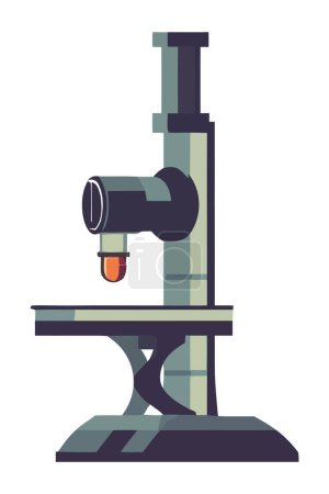 Illustration for Microscope in laboratory over white - Royalty Free Image