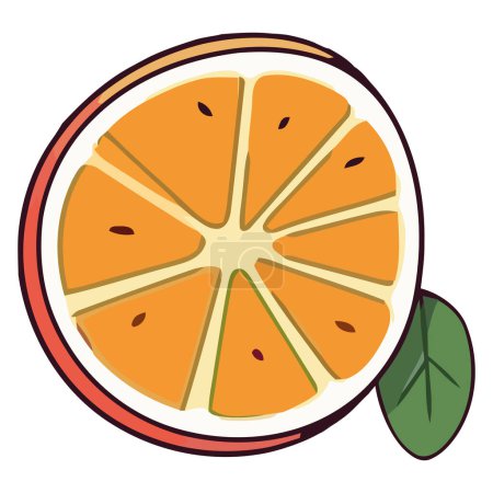 Illustration for Juicy citrus slices over white - Royalty Free Image