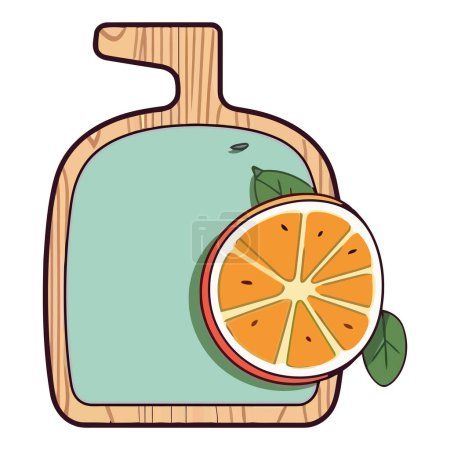 Illustration for Juicy lemon slice over white - Royalty Free Image