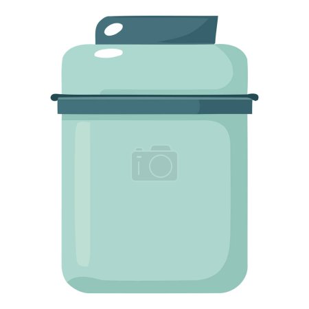 Illustration for Water in plastic bottle container over white - Royalty Free Image
