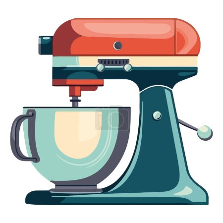 Illustration for Gourmet cappuccino machine over white - Royalty Free Image