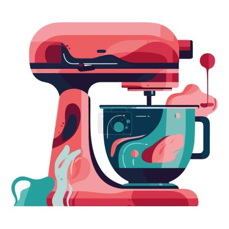 Illustration for Gourmet coffee maker over white - Royalty Free Image
