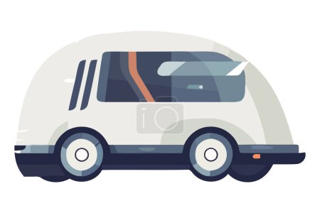 Illustration for Truck of white color isolated - Royalty Free Image