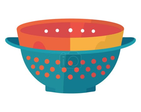 Illustration for Colored colanders design icon isolated - Royalty Free Image