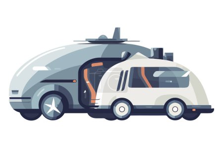Téléchargez les illustrations : Icône design camions modernes isolé - en licence libre de droit