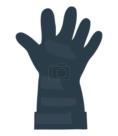 Téléchargez les illustrations : Conception de gant noir sur blanc - en licence libre de droit