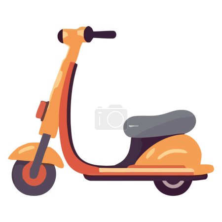 Ilustración de Diseño de scooter de color sobre blanco - Imagen libre de derechos