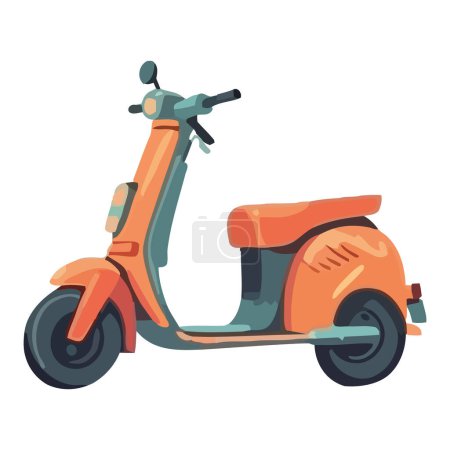 Ilustración de Ilustración de diseño de scooter sobre blanco - Imagen libre de derechos