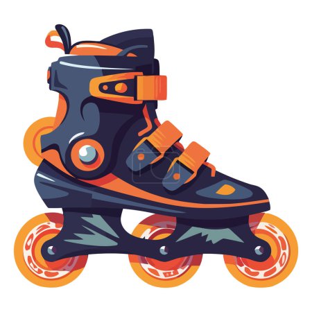 Illustration for Roller skate design over white - Royalty Free Image
