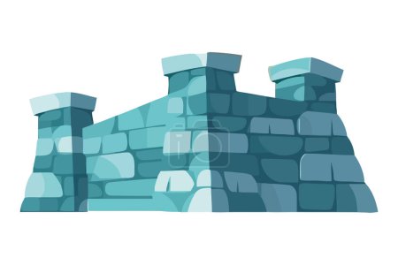 Illustration for Heavy brick heap for construction over white - Royalty Free Image