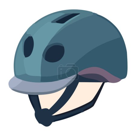 Illustration for Colored biker safety helmet over white - Royalty Free Image