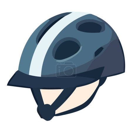 Illustration for Biker safety helmet design over white - Royalty Free Image