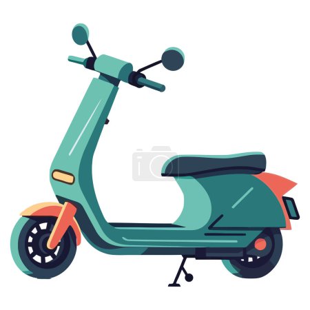 Téléchargez les illustrations : Conception de scooter moteur sur blanc - en licence libre de droit