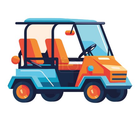 Ilustración de Diseño del carrito de golf sobre blanco - Imagen libre de derechos