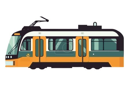 Illustration for Modern transportation for city traffic over white - Royalty Free Image
