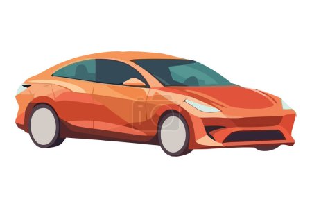 Illustration for Modern sports car over white - Royalty Free Image