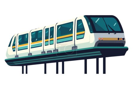 Illustration for Train wagon illustration over white - Royalty Free Image
