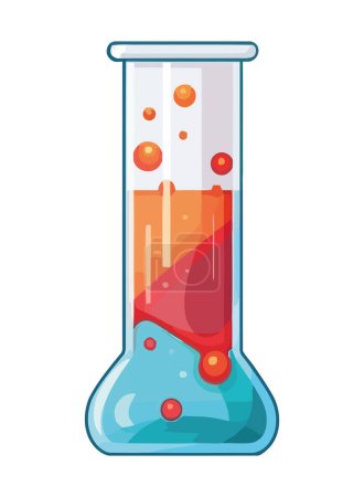 Illustration for Scientist analyzing liquid in transparent test tube icon isolated - Royalty Free Image