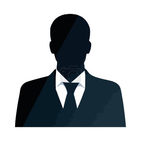 Ilustración de Icono de silueta exitoso hombre de negocios aislado - Imagen libre de derechos