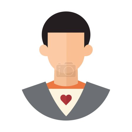 Illustration for Businessman avatar symbolizes success icon isolated - Royalty Free Image