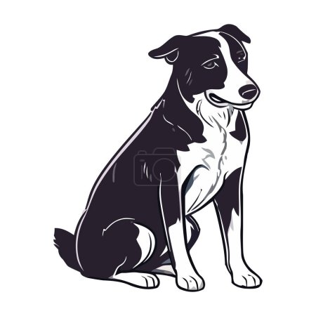 Illustration for Dog pet loyal, purebred terrier icon isolated - Royalty Free Image