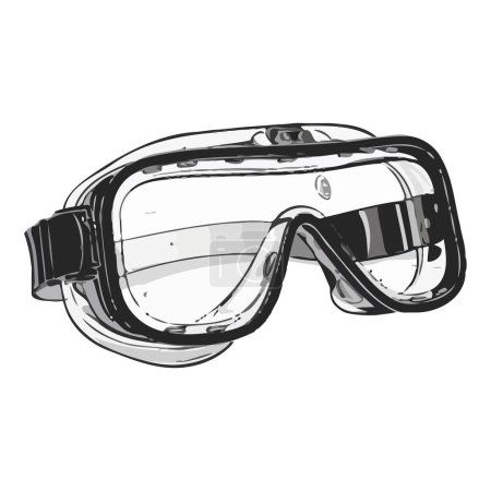 Illustration for Sports goggles scuba equipment icon isolated - Royalty Free Image
