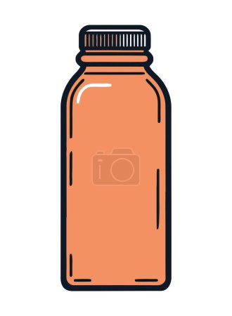 Téléchargez les illustrations : Modèle d'icône de bouteille de jus isolé - en licence libre de droit