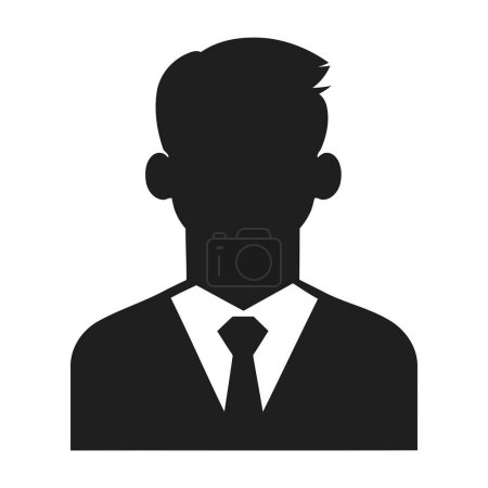 Ilustración de Icono de silueta de hombre de negocios profesional aislado - Imagen libre de derechos