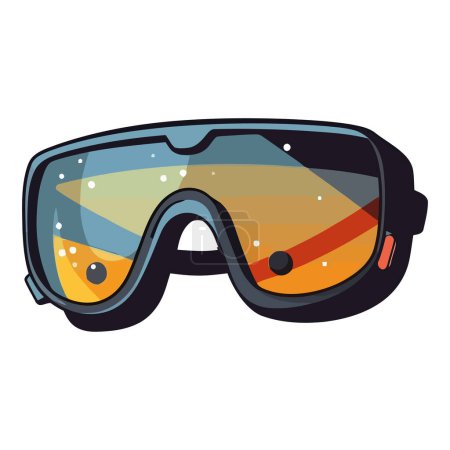 Ilustración de Gafas deportivas para icono de aventura aislado - Imagen libre de derechos