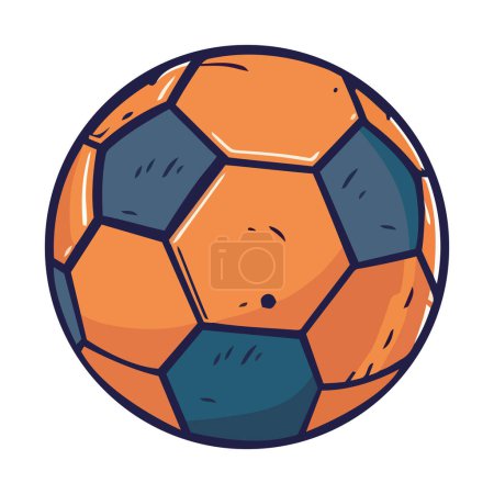 Illustration for Sports league soccer ball icon isolated - Royalty Free Image