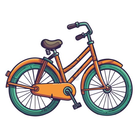 Téléchargez les illustrations : Vélo dans l'illustration vectorielle pour l'icône d'activité amusante isolé - en licence libre de droit