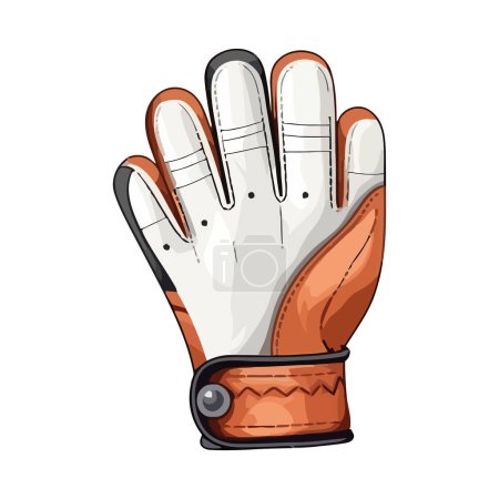 Illustration for Hand in sports glove catches ball icon isolated - Royalty Free Image