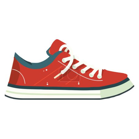 Ilustración de Zapato deportivo rojo simboliza moderno icono de la moda atlética aislado - Imagen libre de derechos