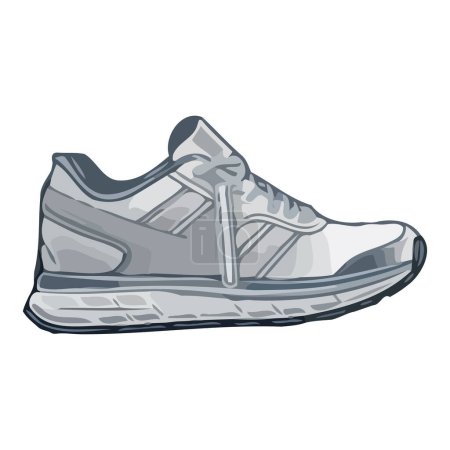 Téléchargez les illustrations : Icône de chaussure de sport avec icône vectorielle design lacet isolé - en licence libre de droit