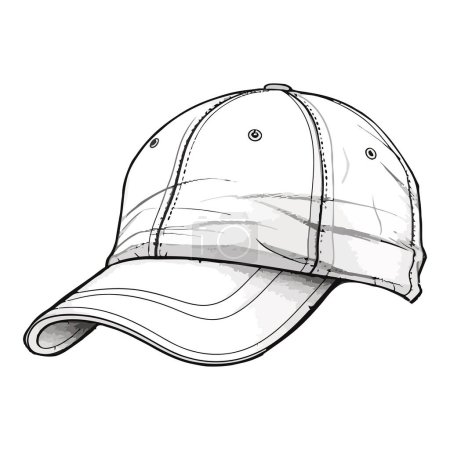 Ilustración de Diseño moderno de la gorra de béisbol sobre fondo blanco icono aislado - Imagen libre de derechos