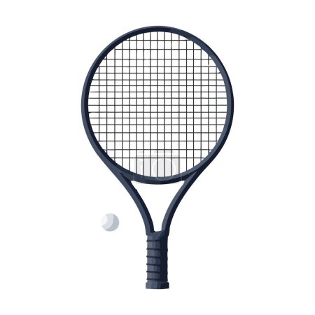 Illustration for Tennis racket, symbol of leisure activity icon isolated - Royalty Free Image