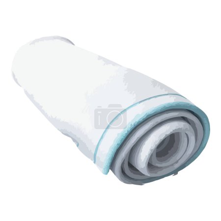 Illustration for Rolled soft towel icon isolated design - Royalty Free Image
