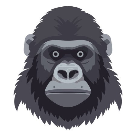 Illustration for Cute monkey mascot symbol of strength in nature isolated - Royalty Free Image