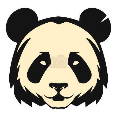 Téléchargez les illustrations : Illustration de design mignon panda isolé - en licence libre de droit